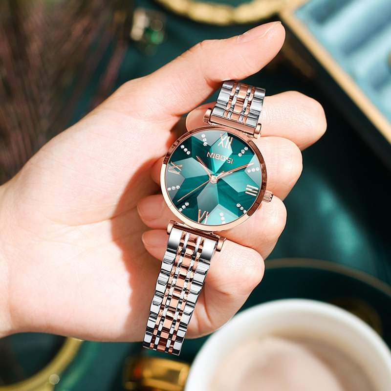 Luxury Watch Top 10 - NIBOSI Moda Eşkenar Dörtgen Ayna Bayan