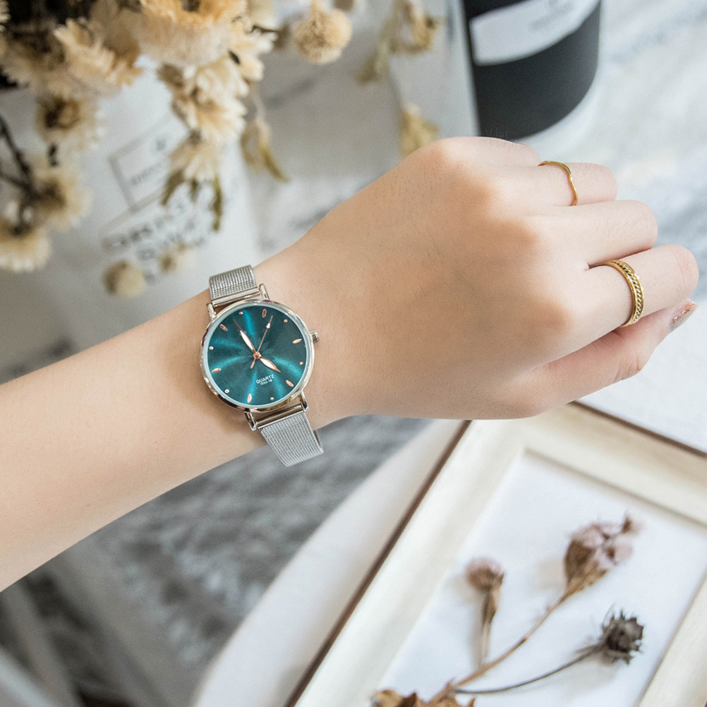 Luxury Watch Gift For Her - Şık Kadın Kol Saati, File Desenli