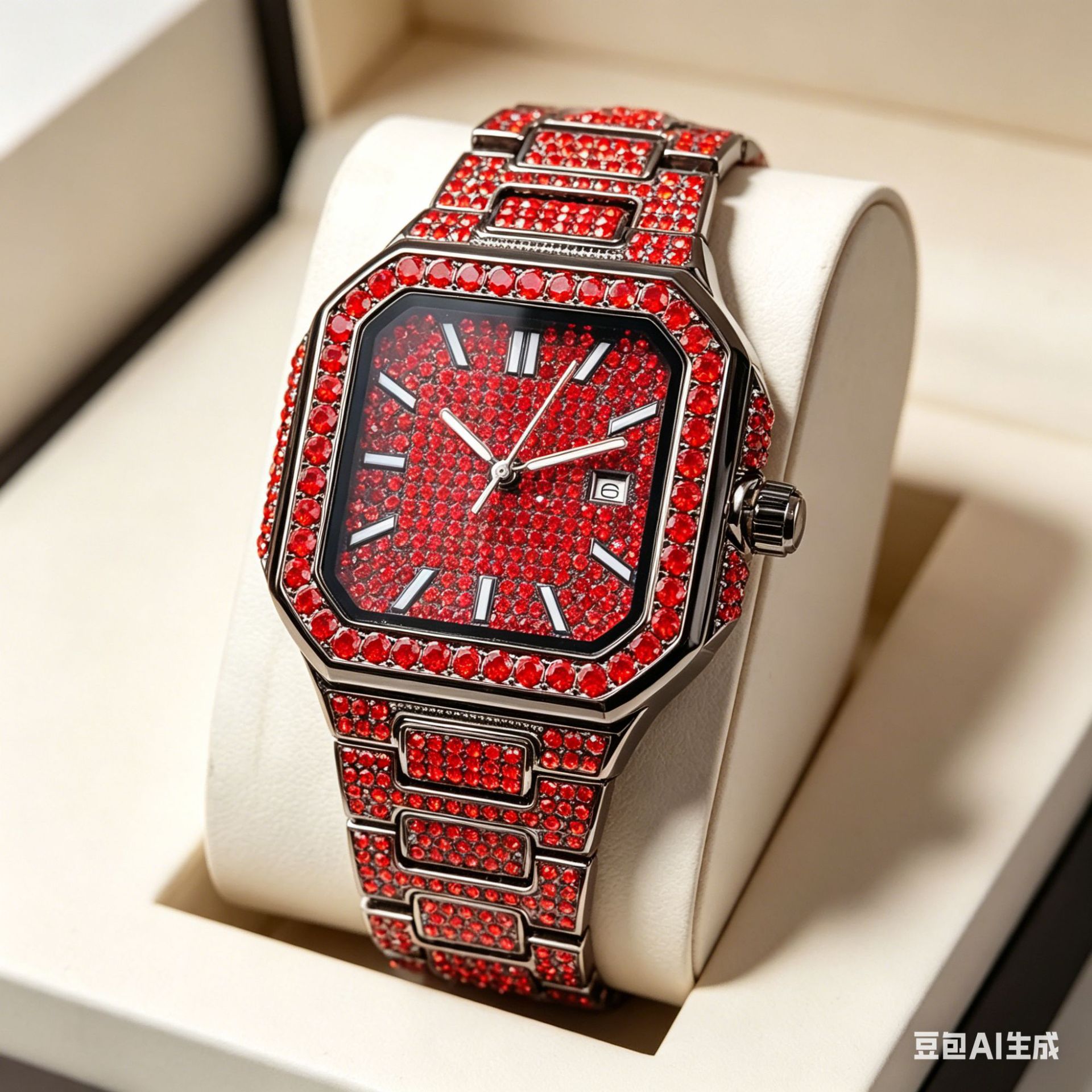 Luxury Watch Iceberg - Lüks Kare Buz Elmas Kuvars Saat