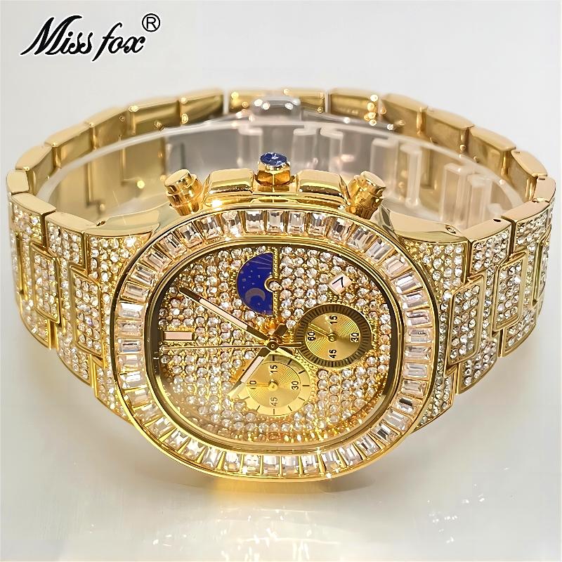 Luxury Watch Iceberg - MISSFOX Lüks Altın Saatler Erkekler Moda