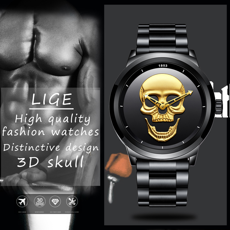 LIGE spor Mens saatler üst mar - Luxury Watch Maker incelemesi ve fiyatı