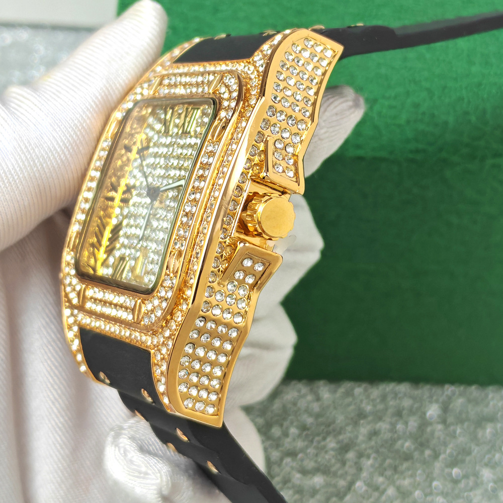 Sıcak Moda Kare Tam Elmas Kuva - Luxury Watch Iceberg incelemesi ve fiyatı