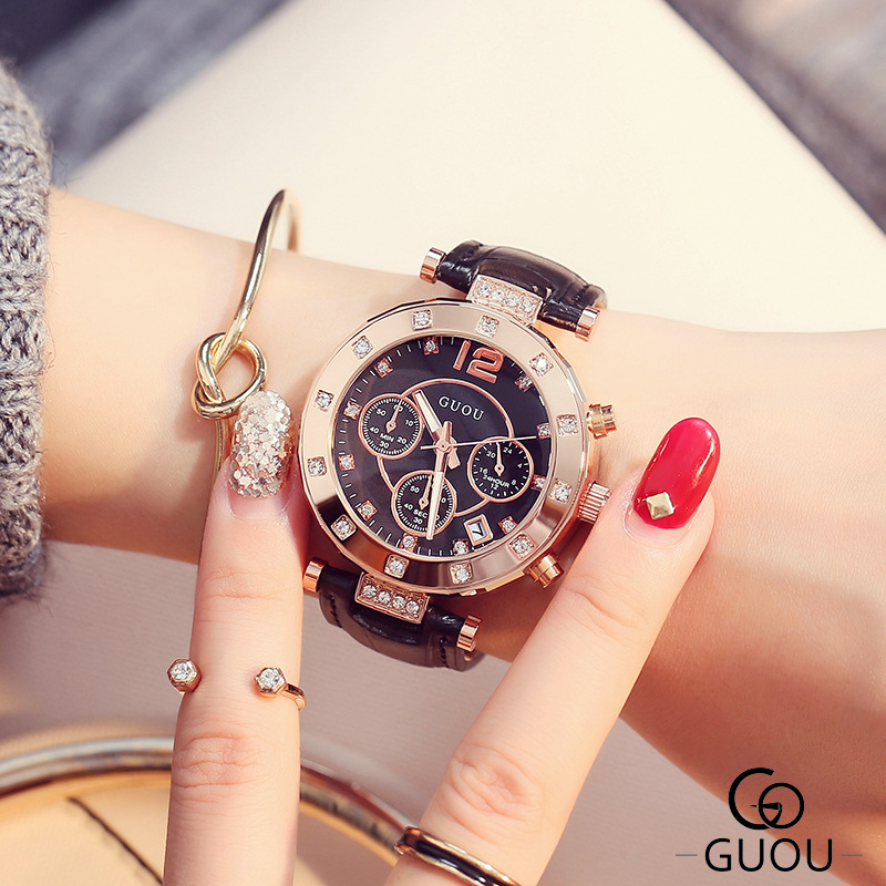 2018 GUOU üst marka moda lüks  - Luxury Watch Top 10 incelemesi ve fiyatı