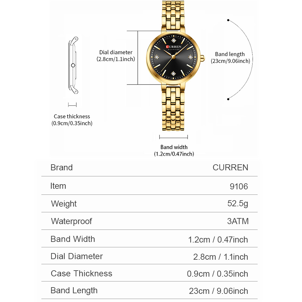 CURREN Bayanlar Minimalist İnc - Luxury Watch Gift For Her incelemesi ve fiyatı