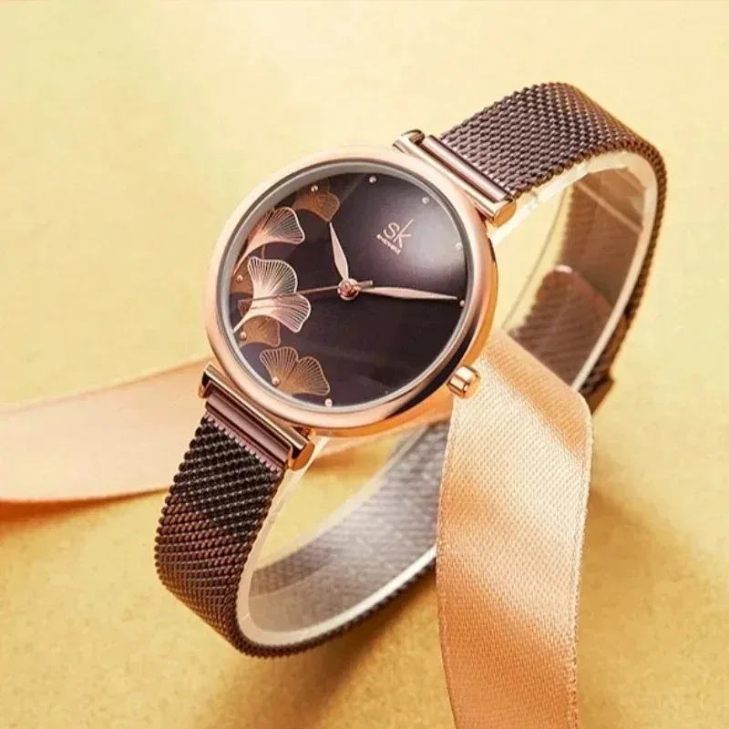 Lüks kadın ginkgo yaprağı dese - Luxury Watch Gift For Her incelemesi ve fiyatı